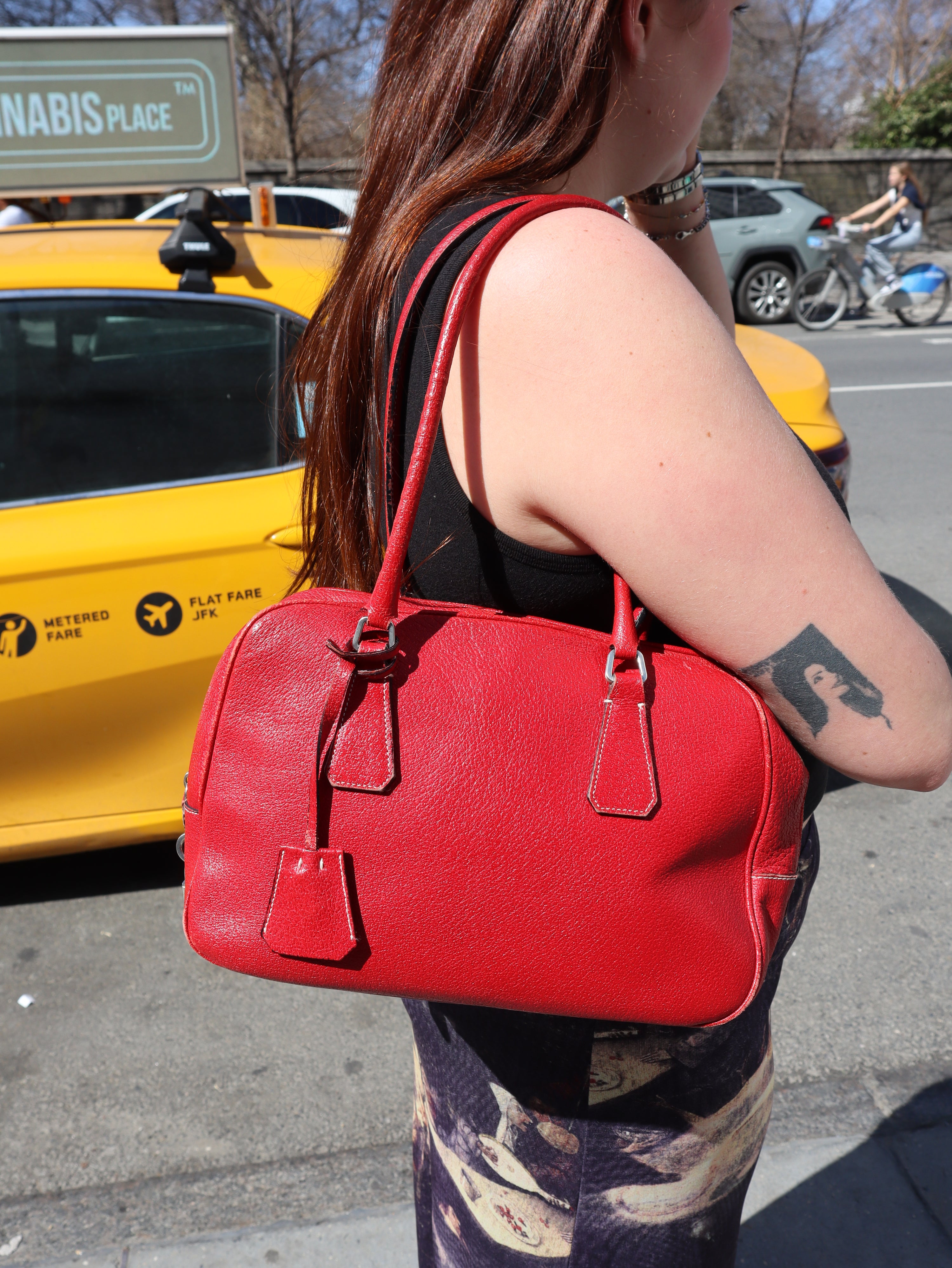 Prada Red Cinghiale Sport Bauletto Bag