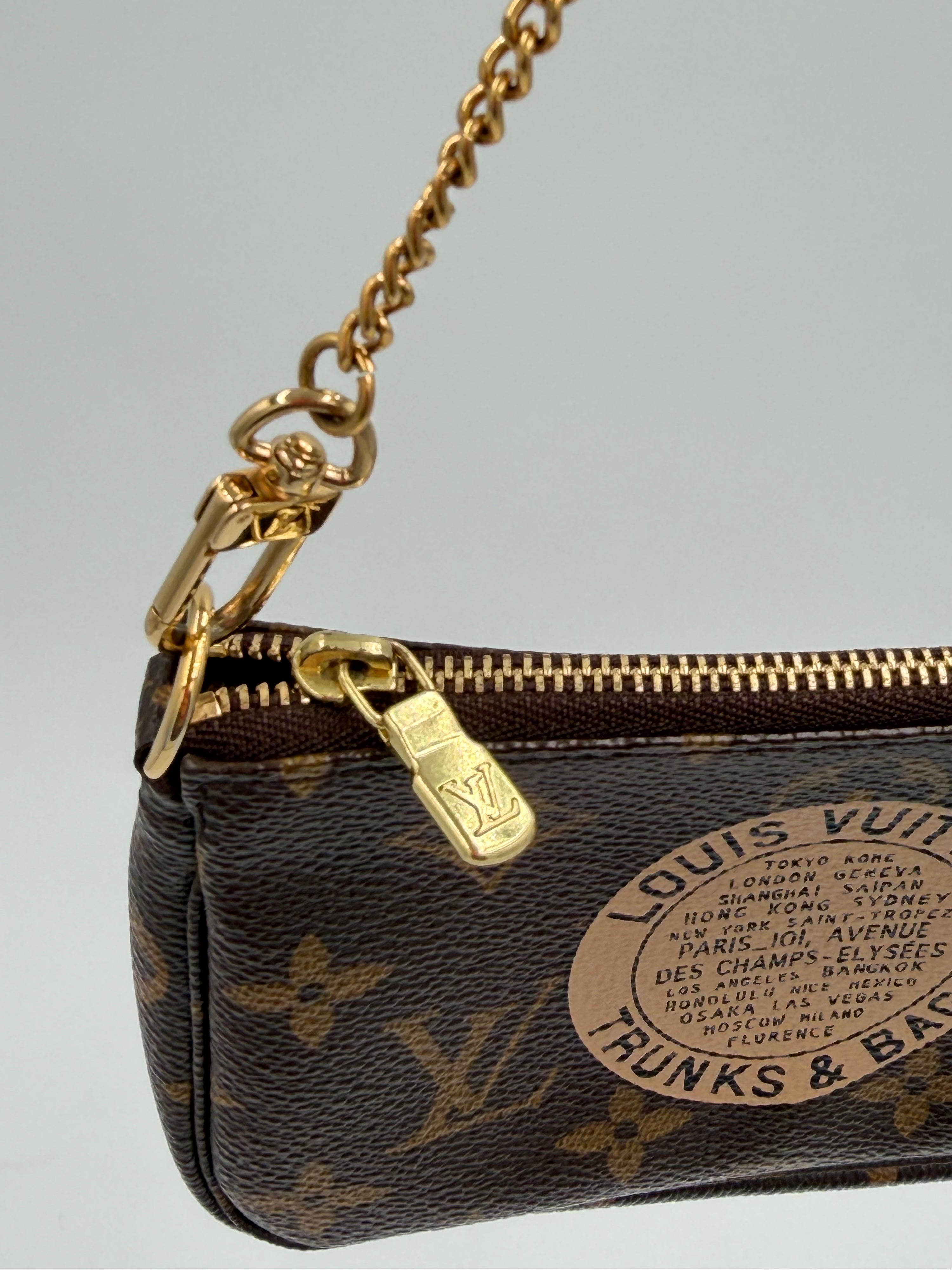 Louis Vuitton Limited Edition Monogram "Trunks & Bags" Mini Pochette