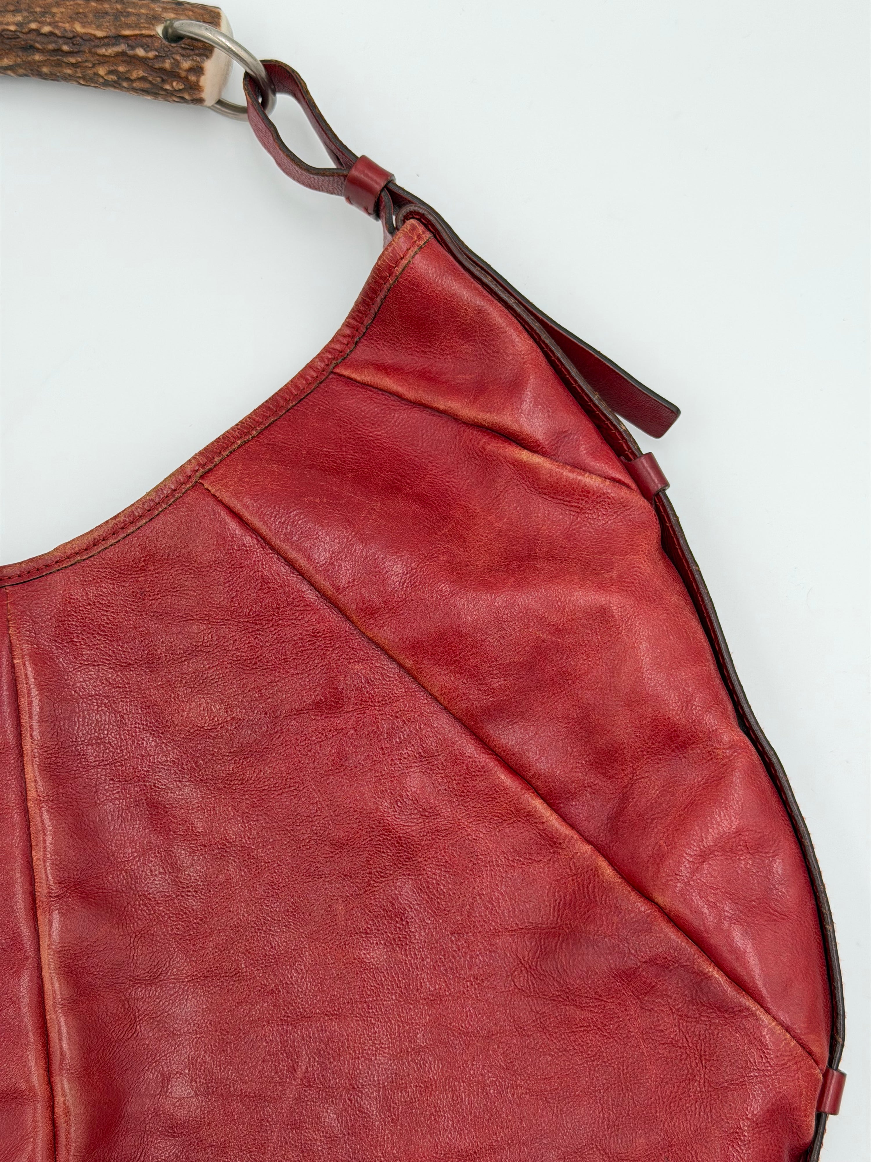 Yves Saint Laurent Burgundy Leather Mombasa Bag