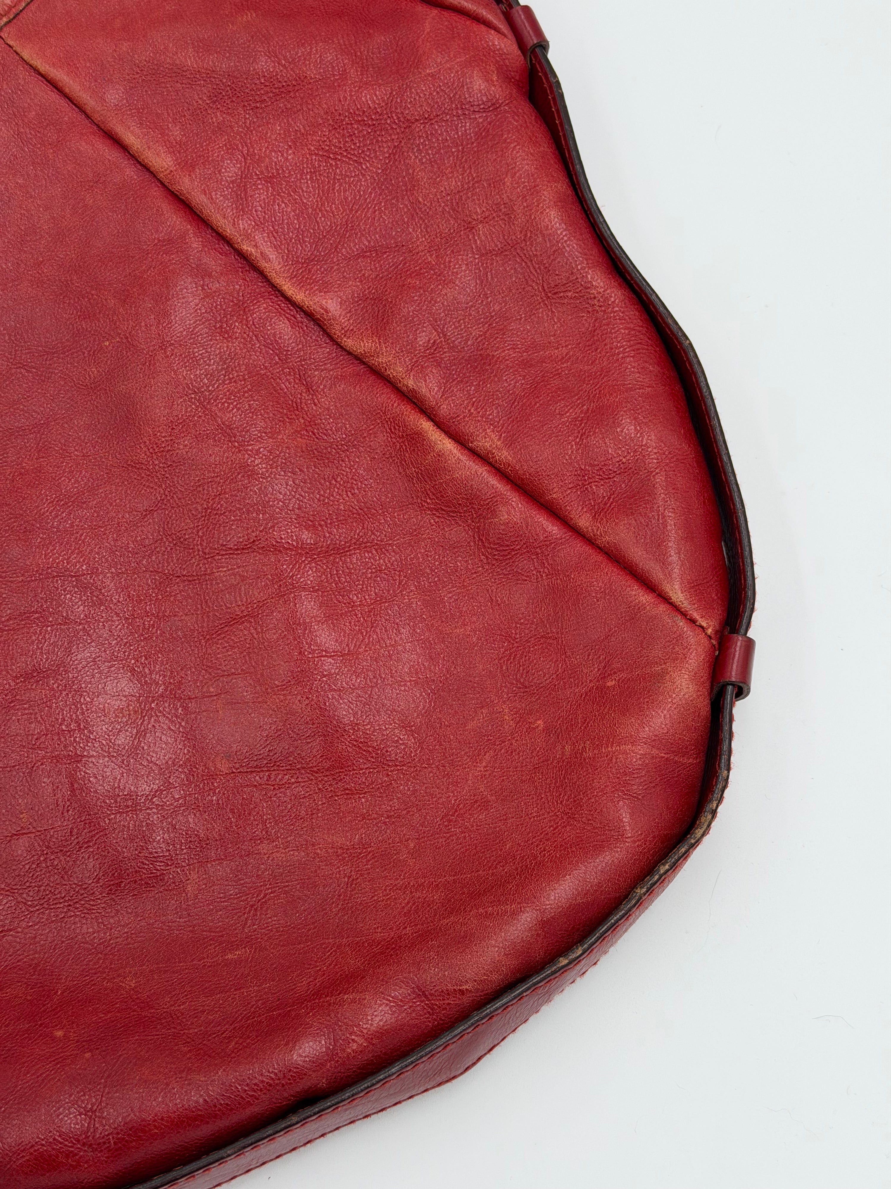 Yves Saint Laurent Burgundy Leather Mombasa Bag