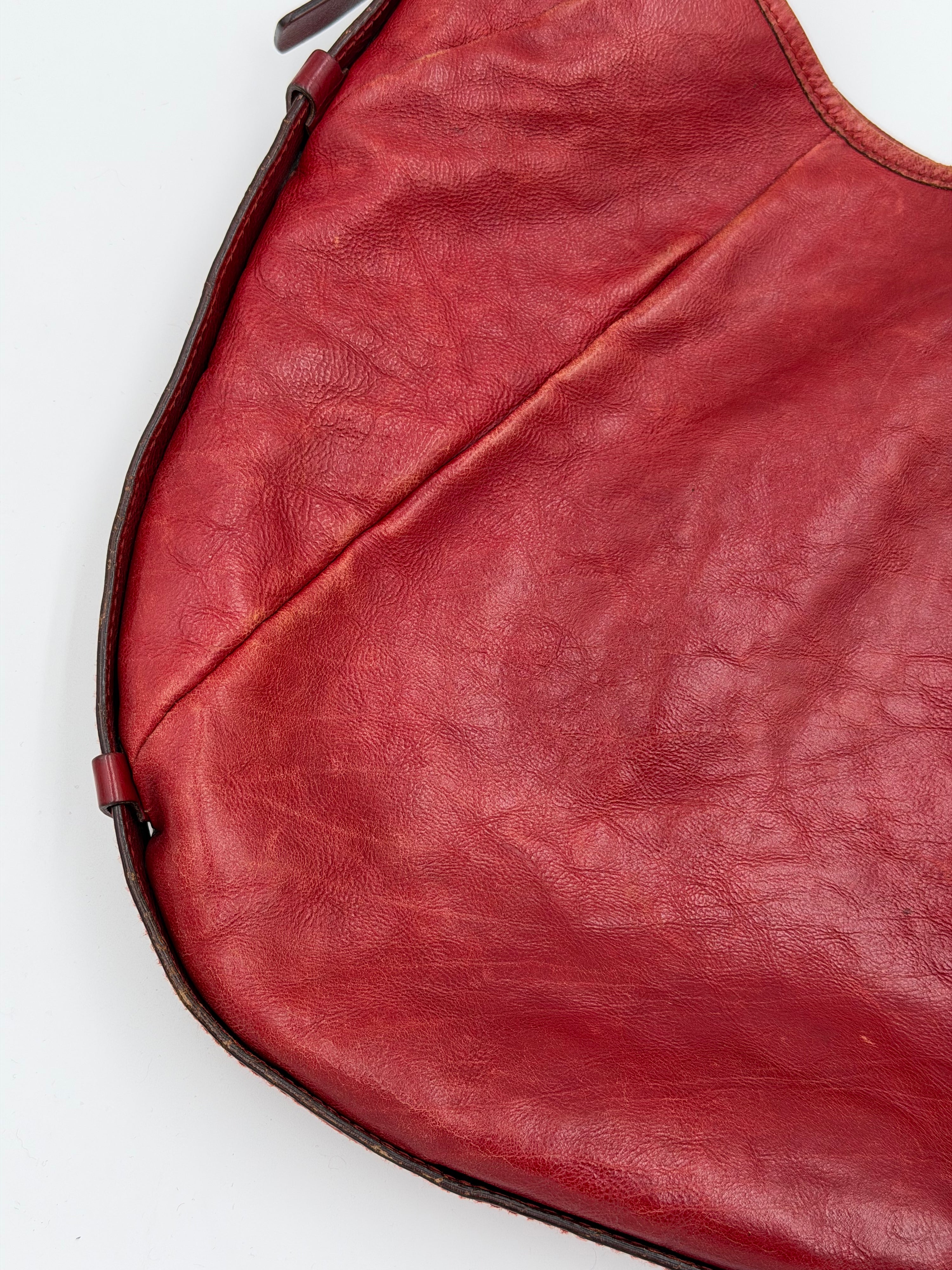 Yves Saint Laurent Burgundy Leather Mombasa Bag