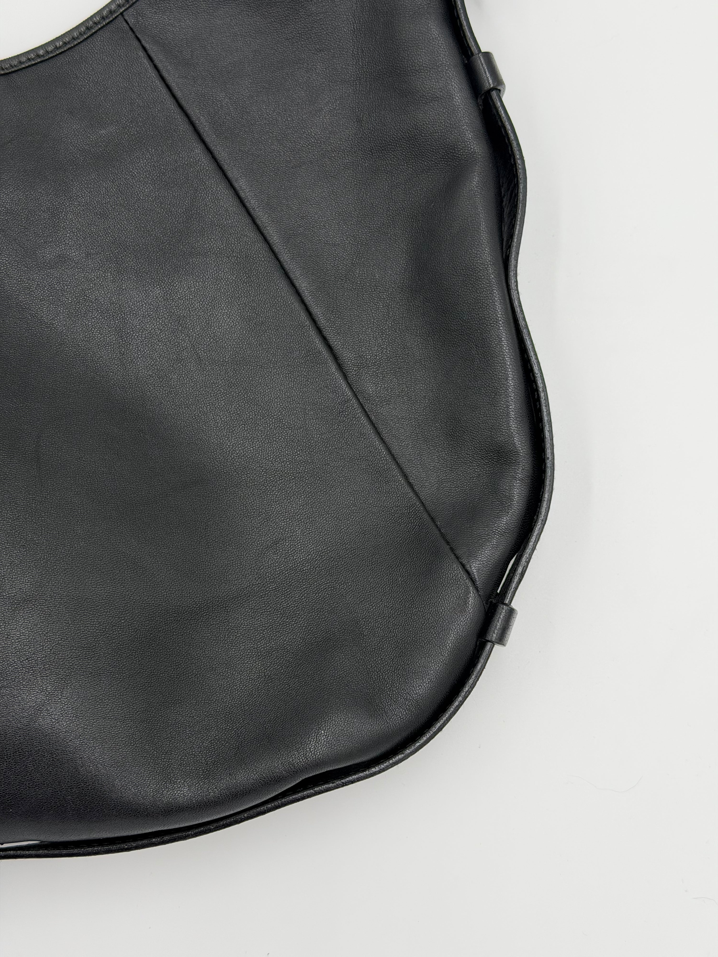 Yves Saint Laurent Black Smooth Leather Mombasa Bag