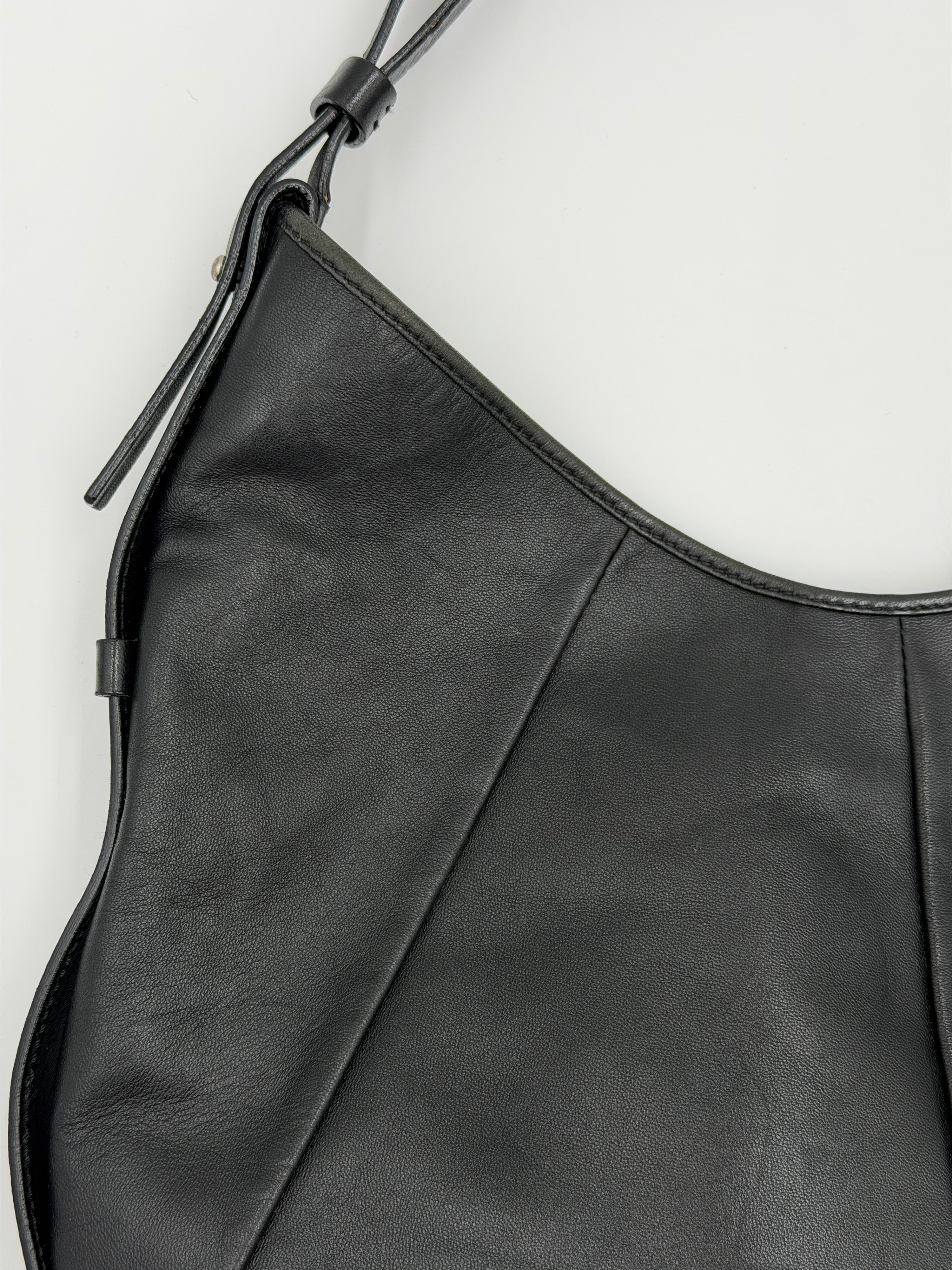 Yves Saint Laurent Black Smooth Leather Mombasa Bag