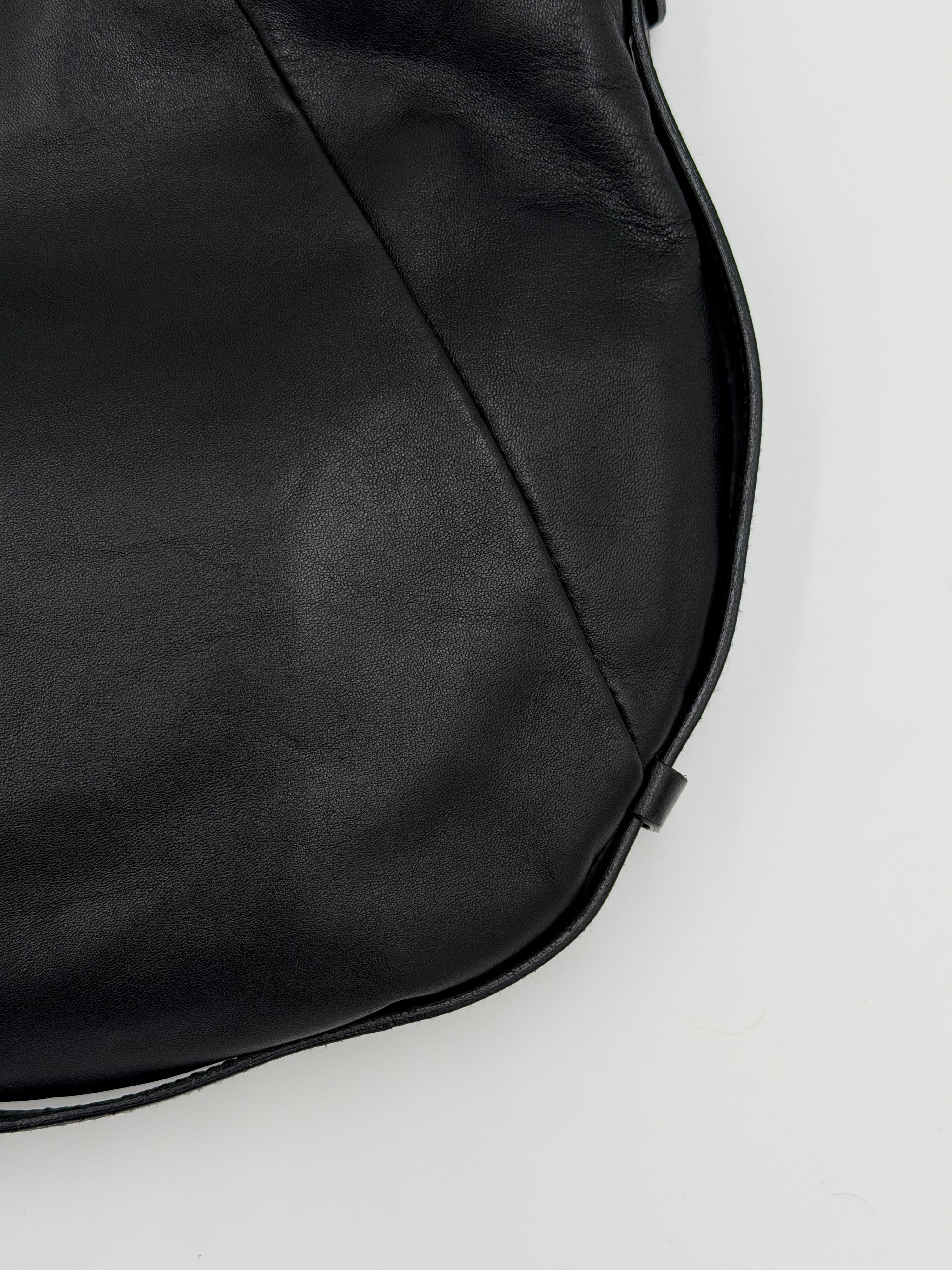 Yves Saint Laurent Black Smooth Leather Mombasa Bag