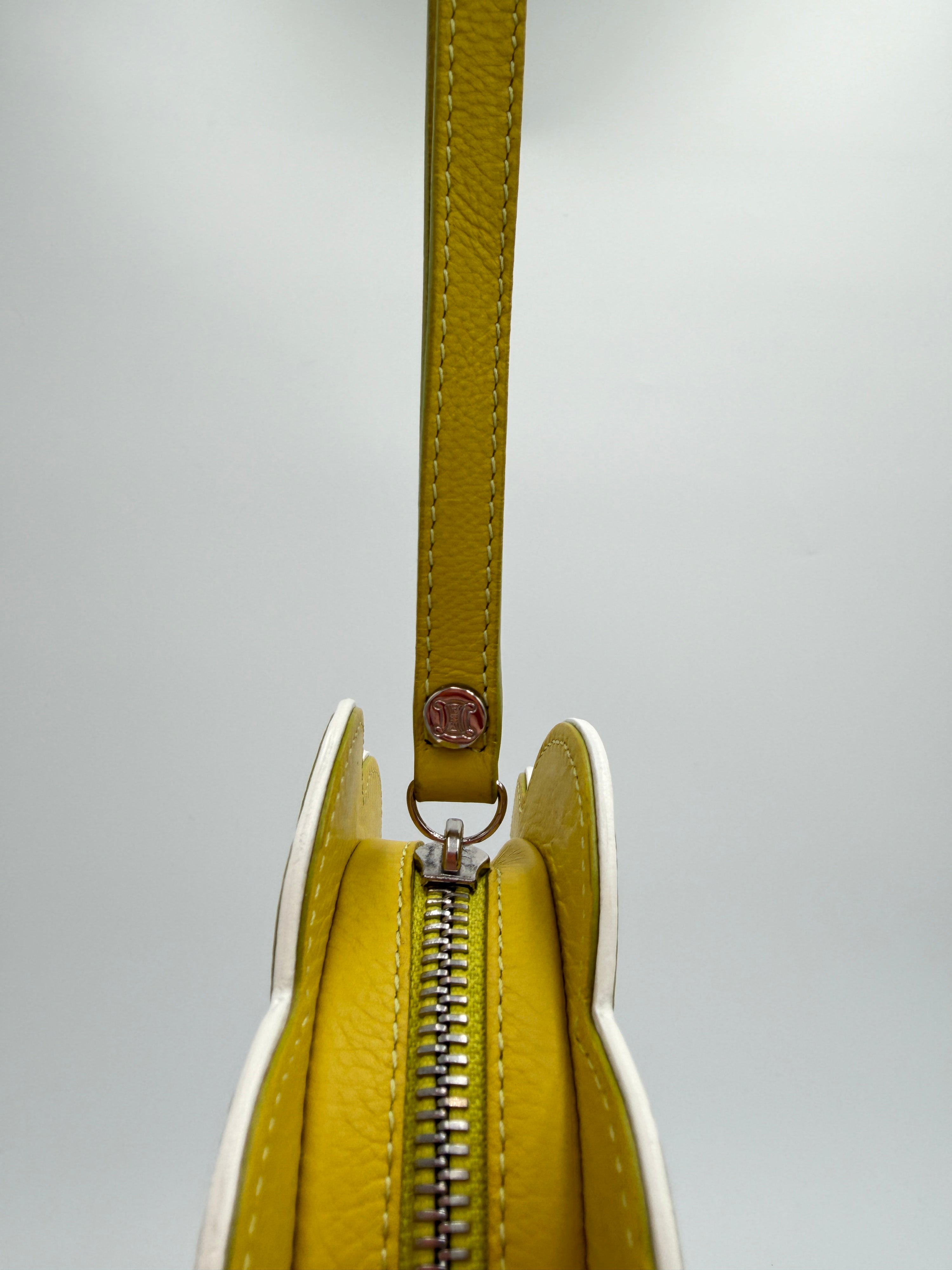 Celine Leather Flower Wristlet Bag