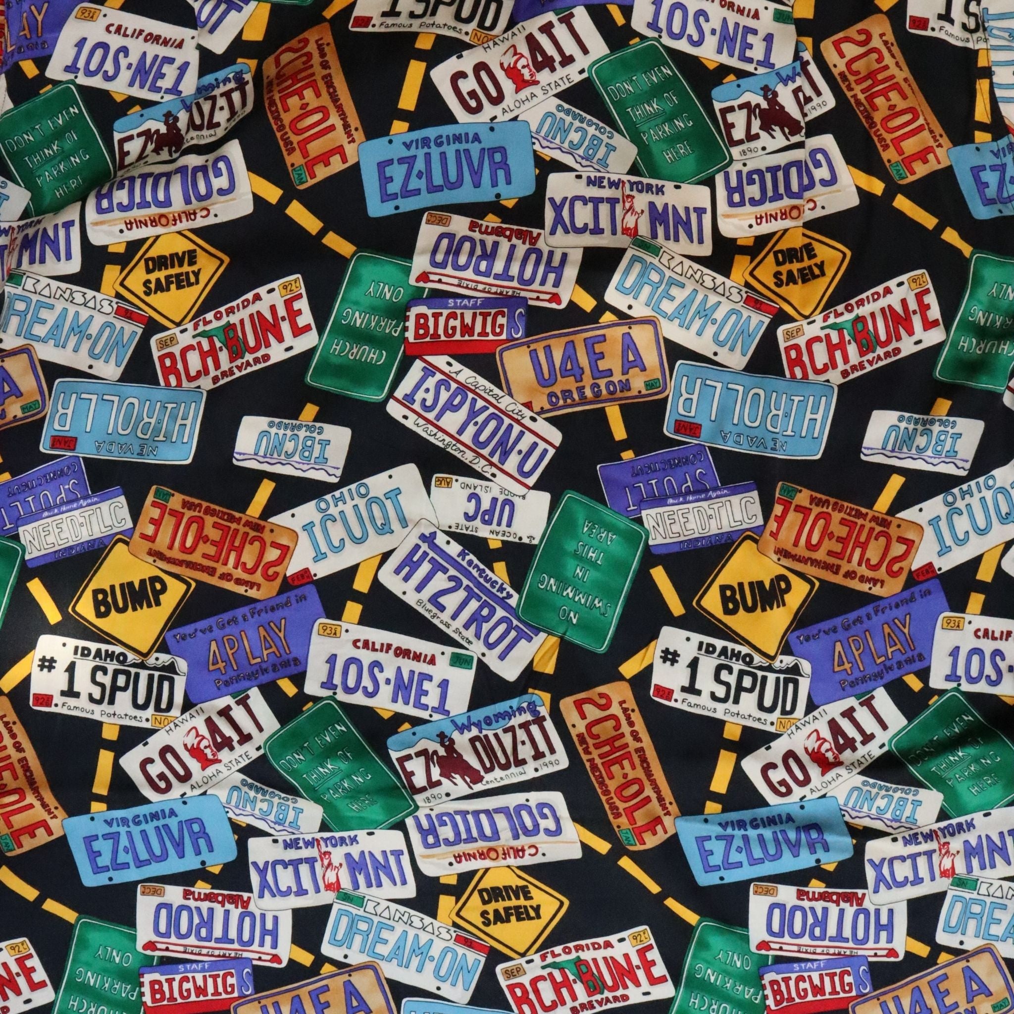Nicole Miller License Plate Silk Shirt