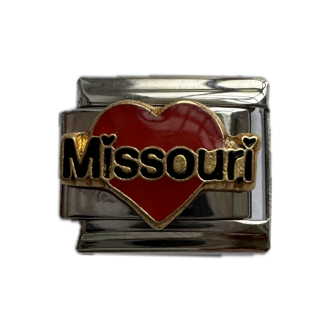 Missouri Heart Italian Charm