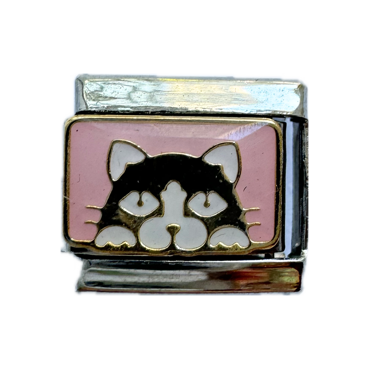 Pink Cat Italian Charm