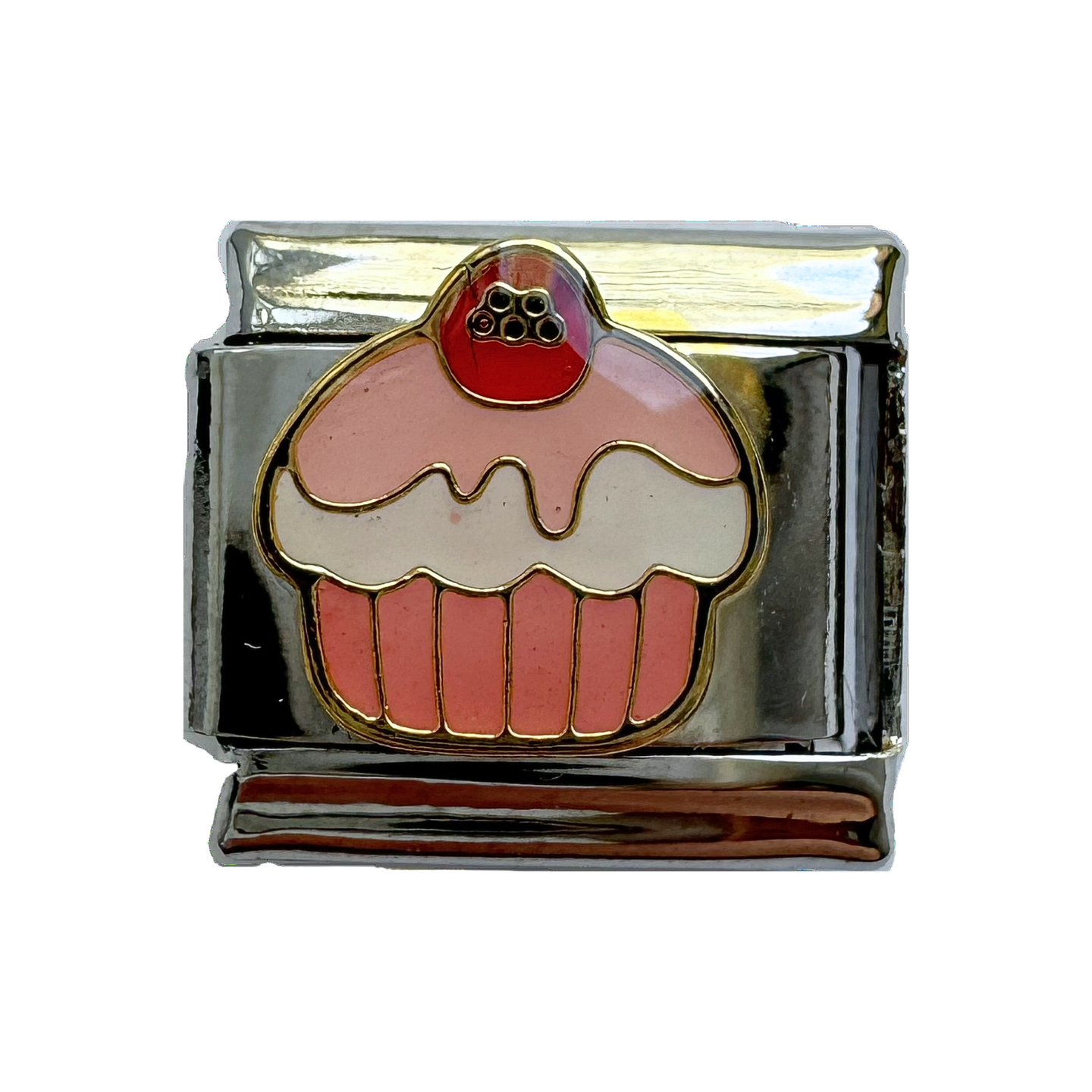 Pink Cupcake Italian Charm