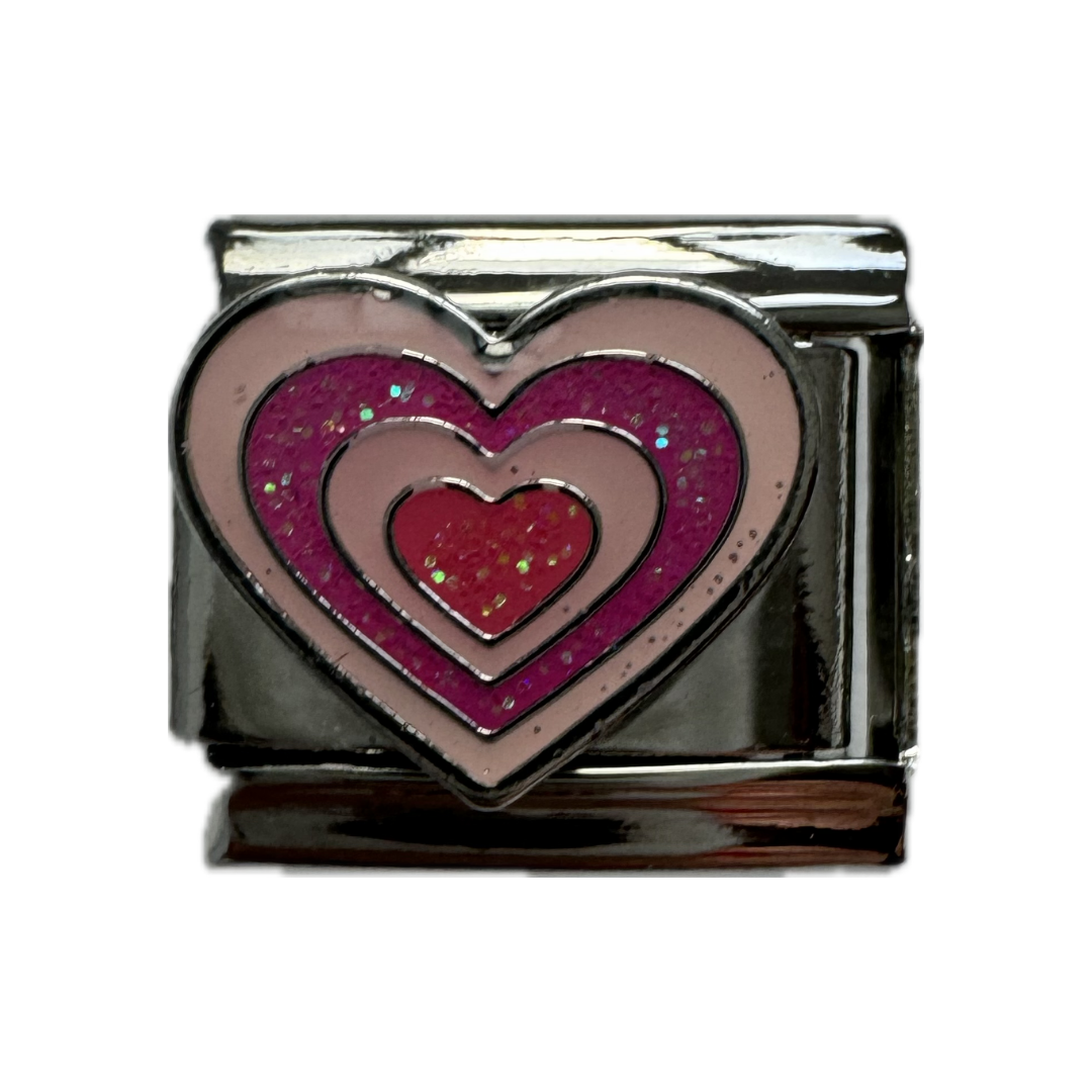 Pink Heart Italian Charm