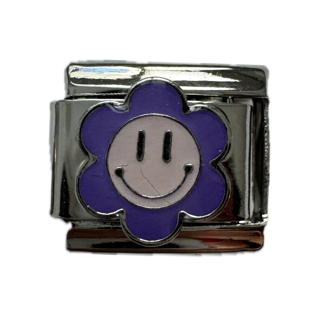 Smiley Flower Italian Charm