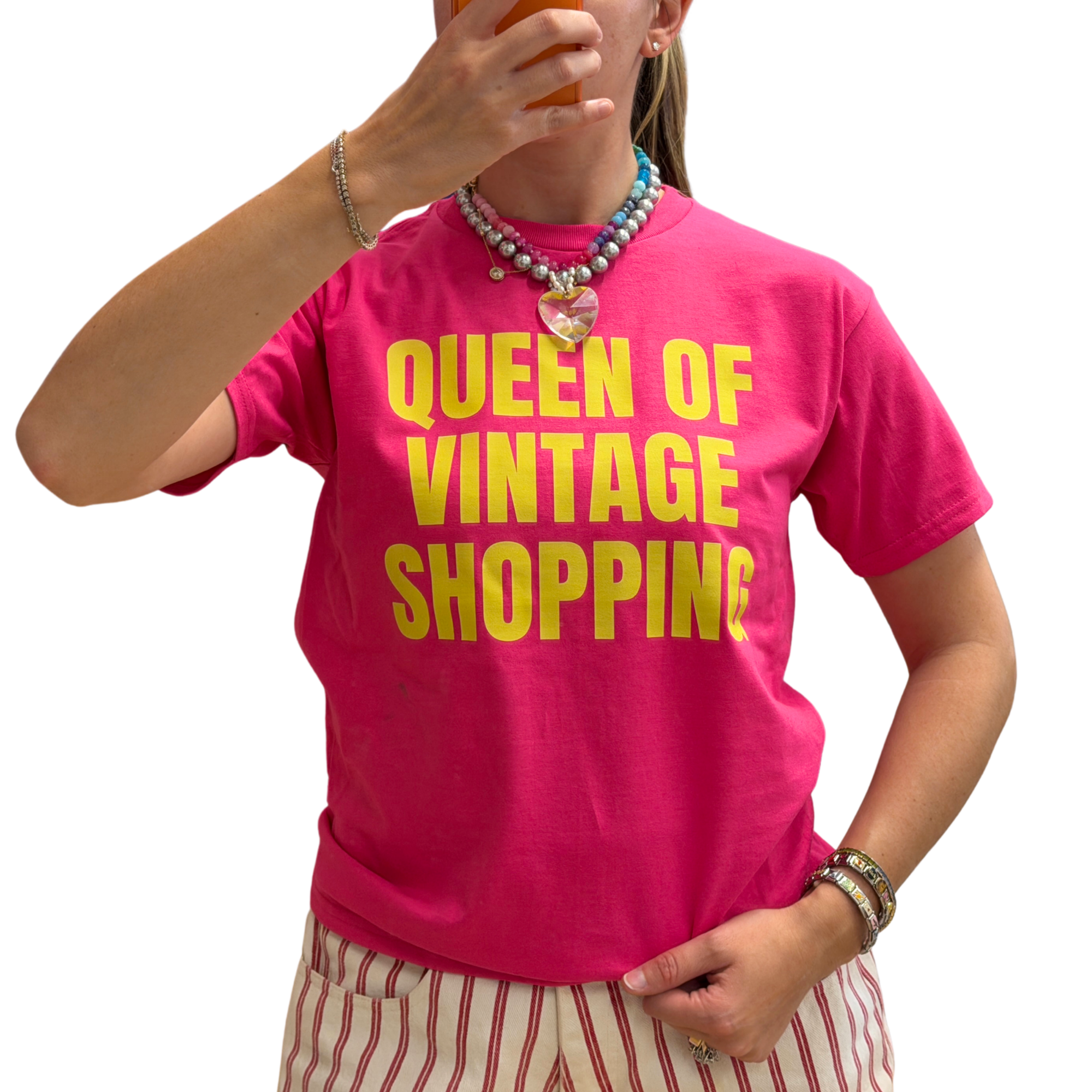 NEW Queen of Vintage Shopping Baby Tee