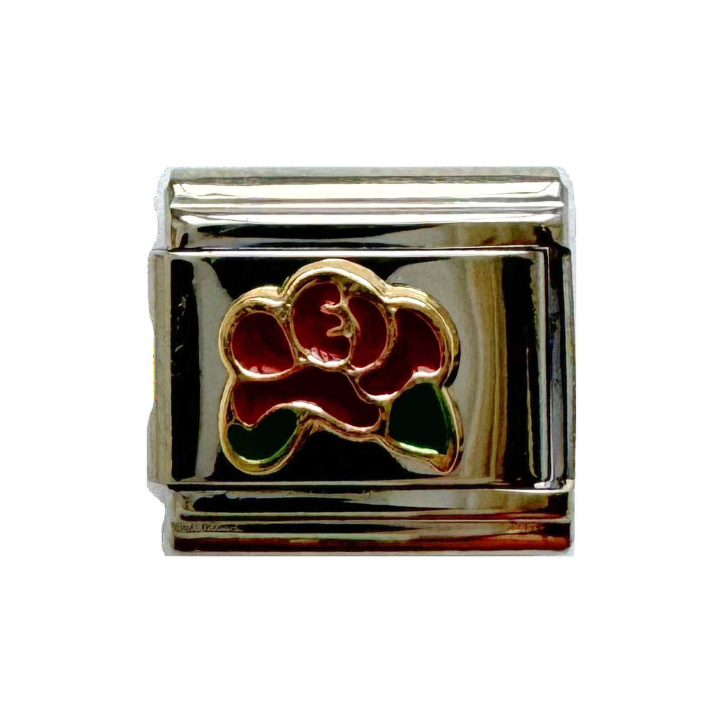 Red Rose Italian Charm