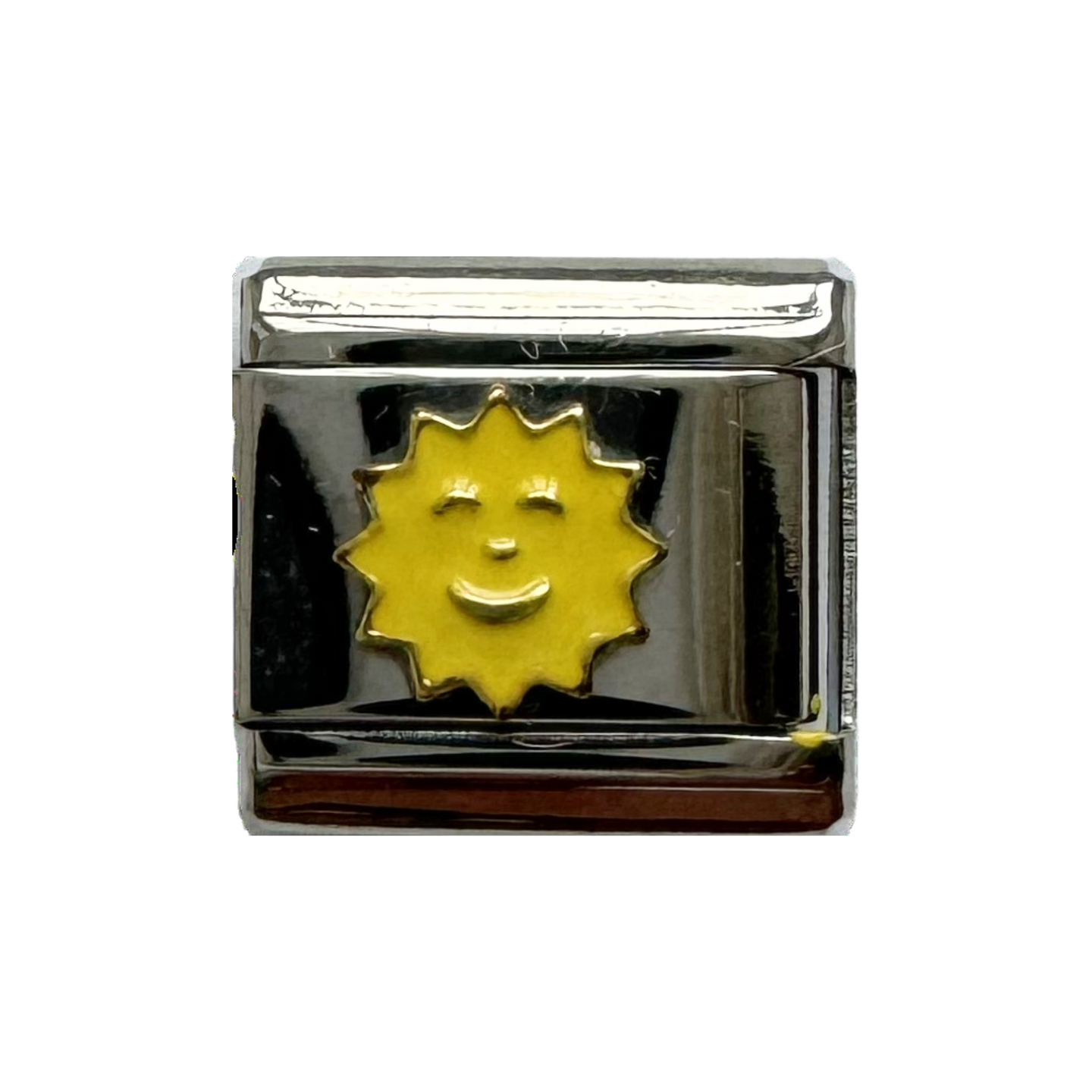 Smiley Sun Italian Charm