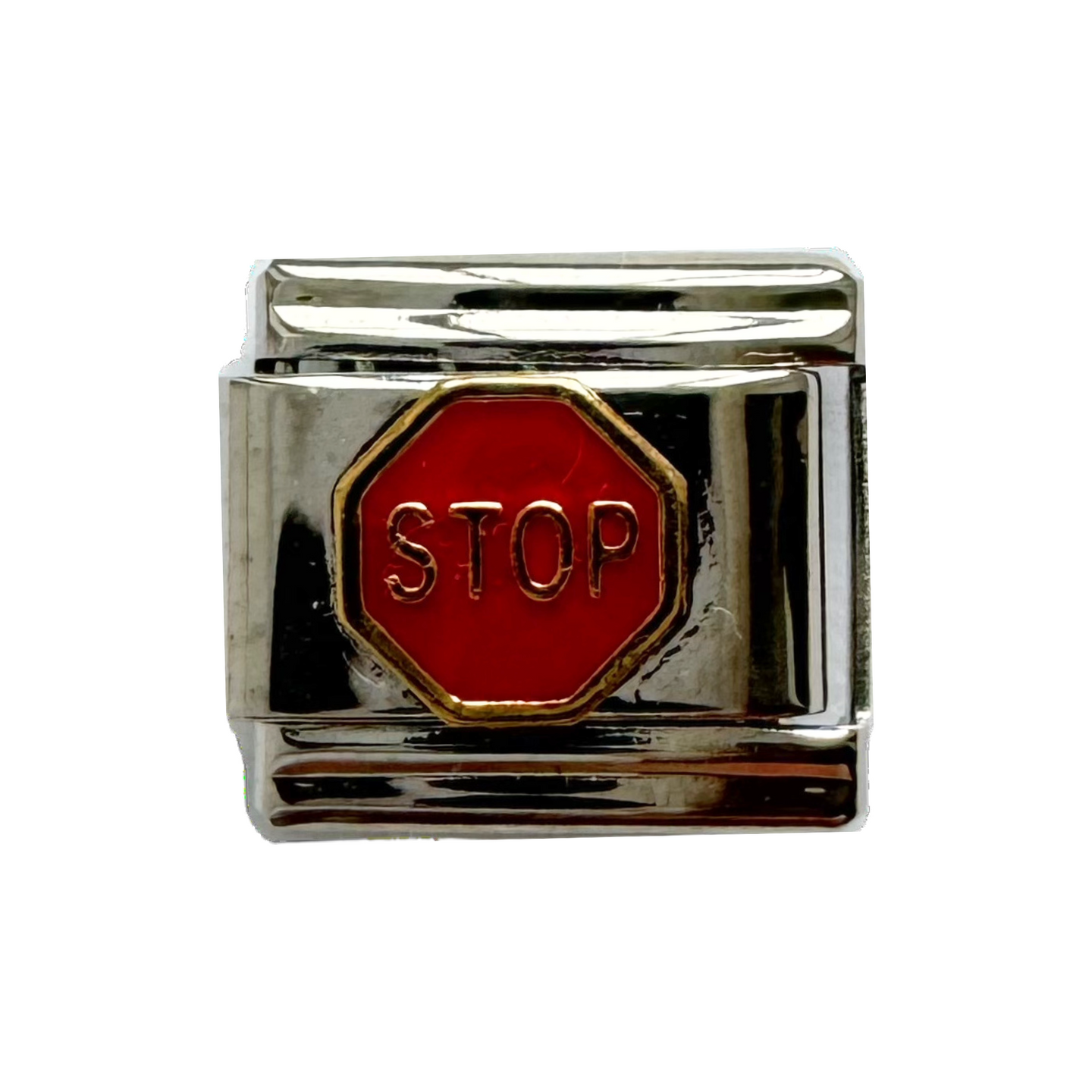 Stop Sign Italian Charm