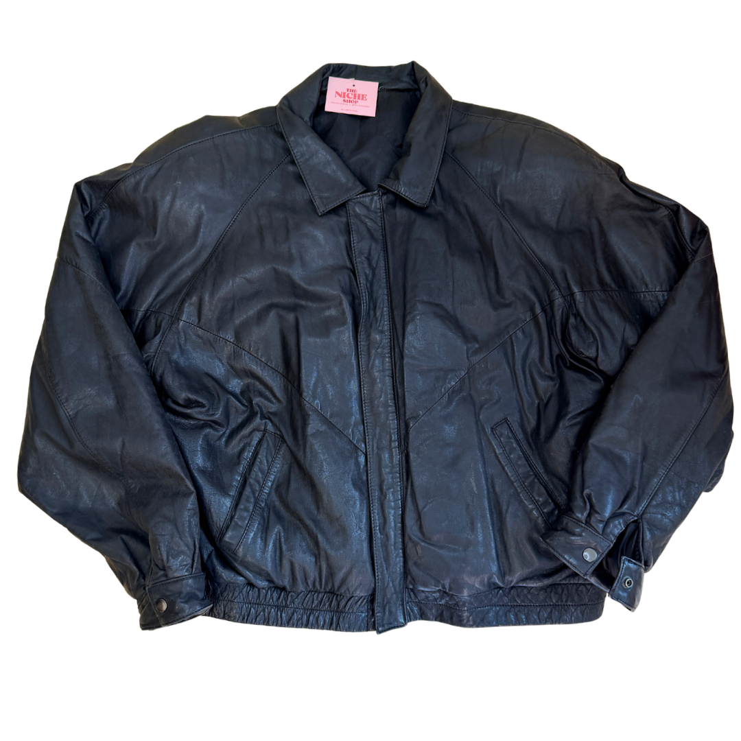 Leather Bomber Jacket