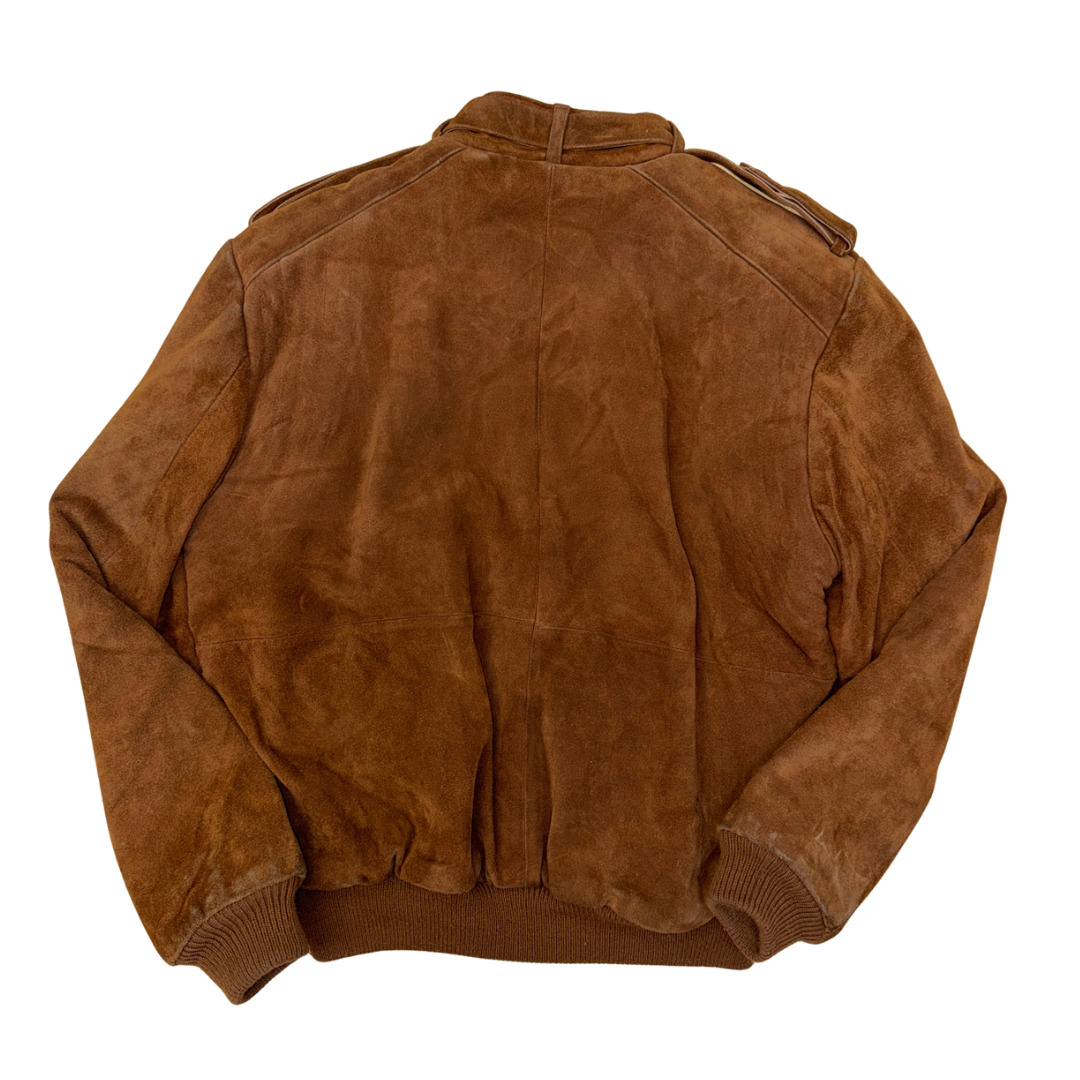 In Crowd Suede Bomber Jacket