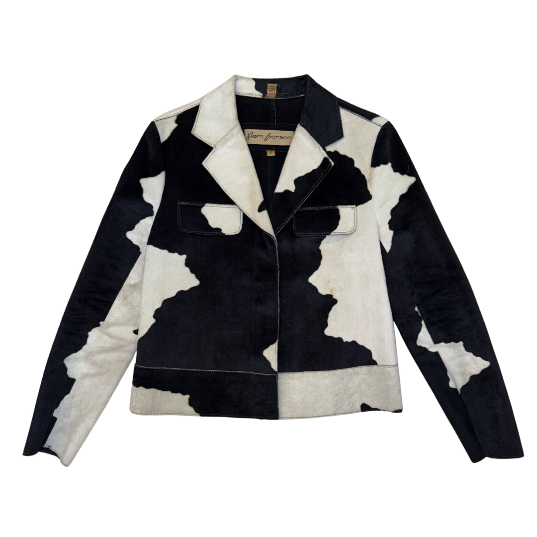 Rem Garson Cow Print Leather Jacket