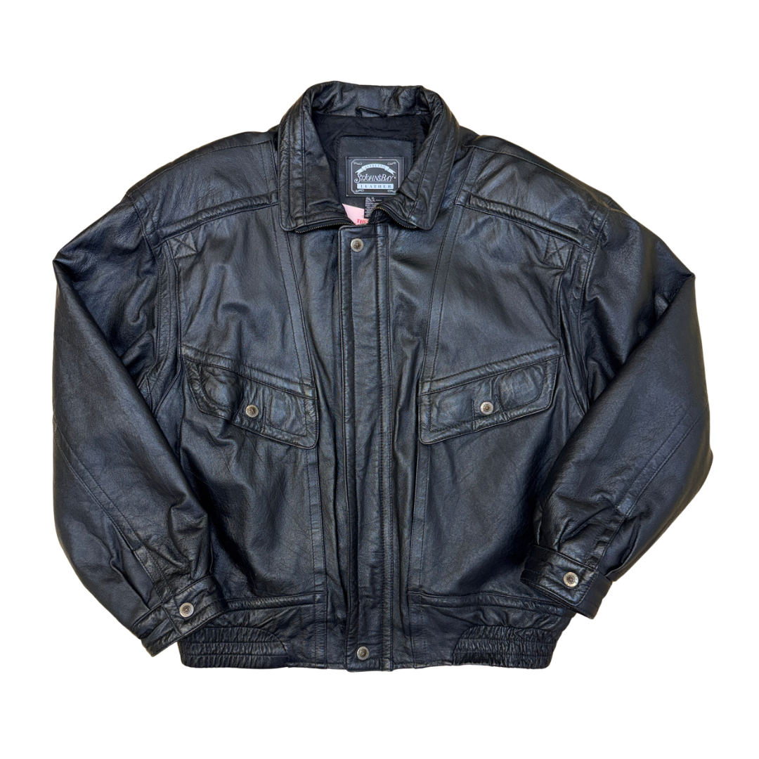 St. John's Bay Leather Bomber Jacket
