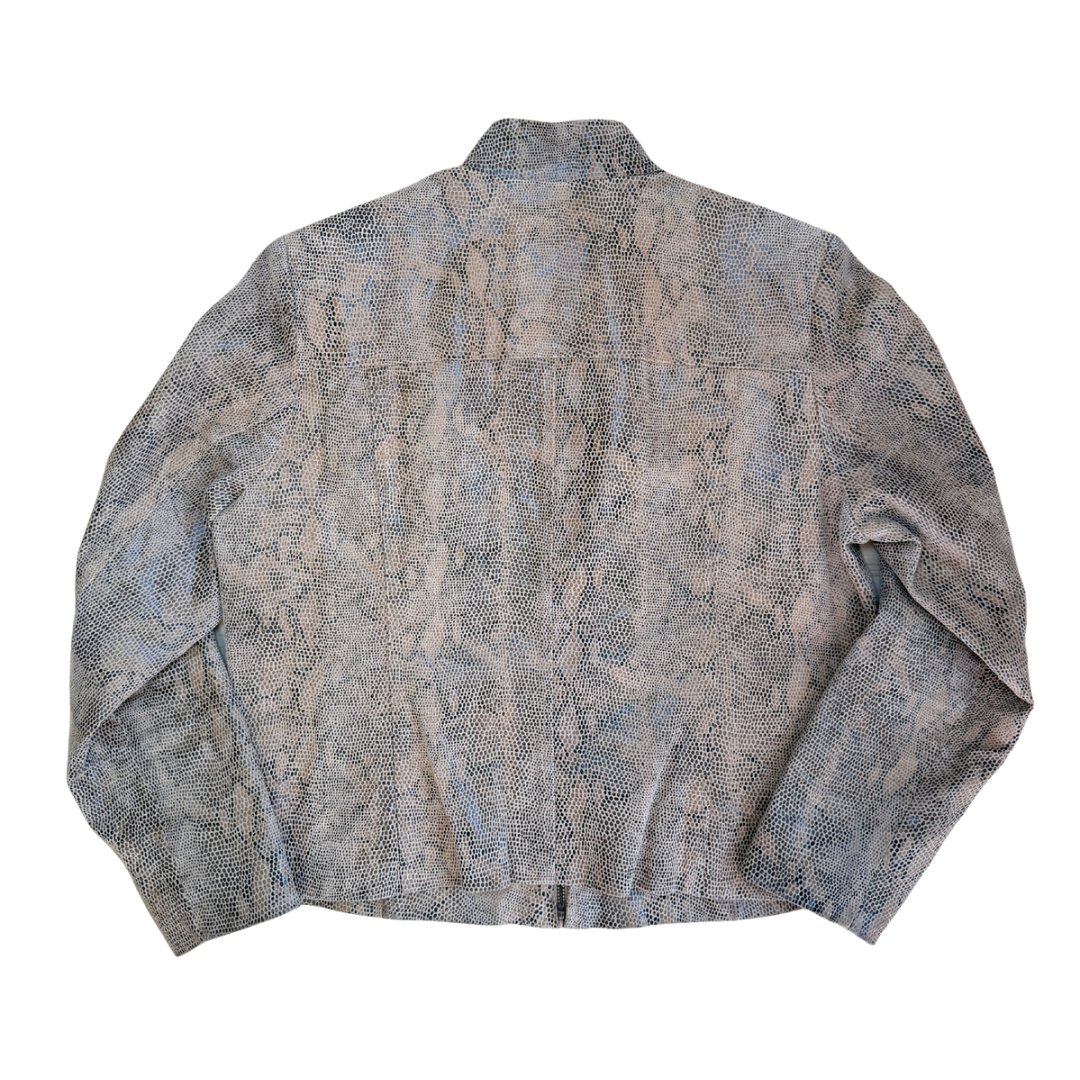 Alfani Snake Print Leather Jacket
