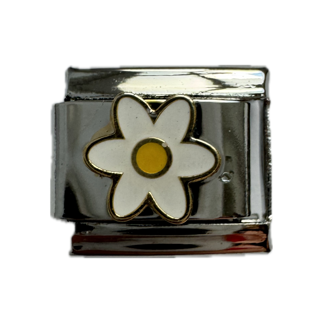 White Flower Italian Charm