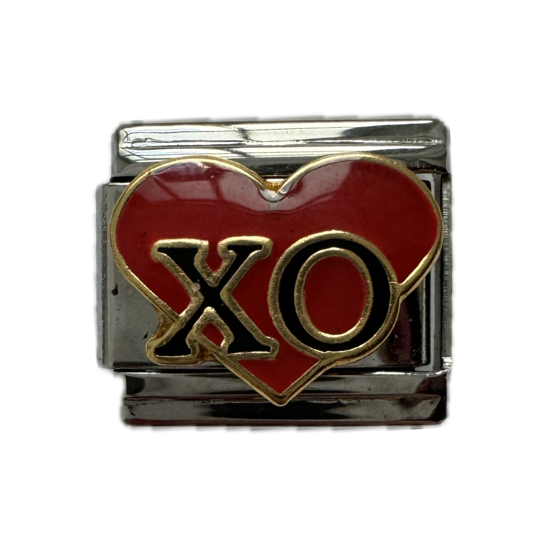 XO Heart Italian Charm