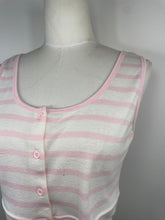 Load image into Gallery viewer, Currants Pink Stripe Crop Top
