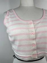 Load image into Gallery viewer, Currants Pink Stripe Crop Top
